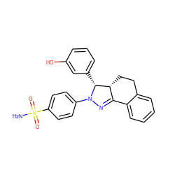 NS(=O)(=O)c1ccc(N2N=C3c4ccccc4CC[C@H]3[C@H]2c2cccc(O)c2)cc1 ZINC000299860402