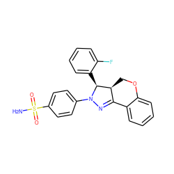 NS(=O)(=O)c1ccc(N2N=C3c4ccccc4OC[C@@H]3[C@@H]2c2ccccc2F)cc1 ZINC000299862043