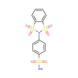 NS(=O)(=O)c1ccc(N2S(=O)(=O)c3ccccc3S2(=O)=O)cc1 ZINC000095591508