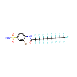 NS(=O)(=O)c1ccc(NC(=O)C(F)(F)C(F)(F)C(F)(F)C(F)(F)C(F)(F)C(F)(F)C(F)(F)C(F)(F)F)c(Br)c1 ZINC000034718067