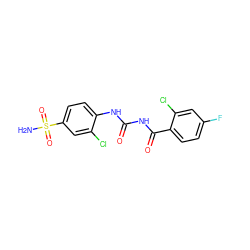 NS(=O)(=O)c1ccc(NC(=O)NC(=O)c2ccc(F)cc2Cl)c(Cl)c1 ZINC000013673953