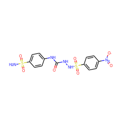 NS(=O)(=O)c1ccc(NC(=O)NNS(=O)(=O)c2ccc([N+](=O)[O-])cc2)cc1 ZINC000299834568