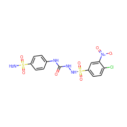 NS(=O)(=O)c1ccc(NC(=O)NNS(=O)(=O)c2ccc(Cl)c([N+](=O)[O-])c2)cc1 ZINC000299833025