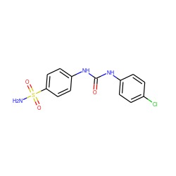 NS(=O)(=O)c1ccc(NC(=O)Nc2ccc(Cl)cc2)cc1 ZINC000000143531