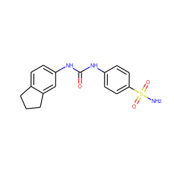 NS(=O)(=O)c1ccc(NC(=O)Nc2ccc3c(c2)CCC3)cc1 ZINC000012914717