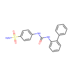 NS(=O)(=O)c1ccc(NC(=O)Nc2ccccc2-c2ccccc2)cc1 ZINC000066156944