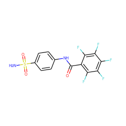 NS(=O)(=O)c1ccc(NC(=O)c2c(F)c(F)c(F)c(F)c2F)cc1 ZINC000005674705