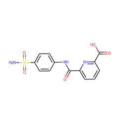 NS(=O)(=O)c1ccc(NC(=O)c2cccc(C(=O)O)n2)cc1 ZINC000013799098