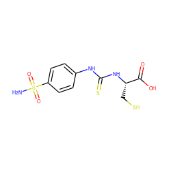 NS(=O)(=O)c1ccc(NC(=S)N[C@@H](CS)C(=O)O)cc1 ZINC000013835656