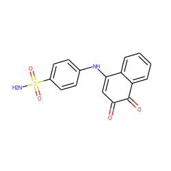 NS(=O)(=O)c1ccc(NC2=CC(=O)C(=O)c3ccccc32)cc1 ZINC000100511257