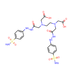 NS(=O)(=O)c1ccc(NNC(=O)CN(CCN(CC(=O)O)CC(=O)NNc2ccc(S(N)(=O)=O)cc2)CC(=O)O)cc1 ZINC000029246259