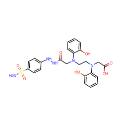 NS(=O)(=O)c1ccc(NNC(=O)CN(CCN(CC(=O)O)c2ccccc2O)c2ccccc2O)cc1 ZINC000029248584