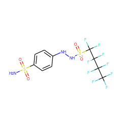 NS(=O)(=O)c1ccc(NNS(=O)(=O)C(F)(F)C(F)(F)C(F)(F)C(F)(F)F)cc1 ZINC000034718120