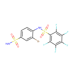 NS(=O)(=O)c1ccc(NS(=O)(=O)c2c(F)c(F)c(F)c(F)c2F)c(Br)c1 ZINC000013835300