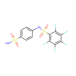 NS(=O)(=O)c1ccc(NS(=O)(=O)c2c(F)c(F)c(F)c(F)c2F)cc1 ZINC000013835294