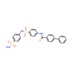 NS(=O)(=O)c1ccc(NS(=O)(=O)c2ccc(NC(=O)c3ccc(-c4ccccc4)cc3)cc2)cc1 ZINC000002134699