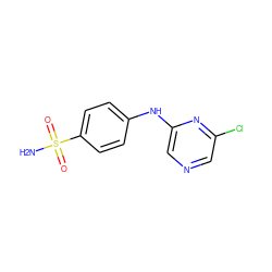 NS(=O)(=O)c1ccc(Nc2cncc(Cl)n2)cc1 ZINC000016052861