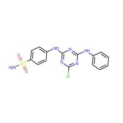 NS(=O)(=O)c1ccc(Nc2nc(Cl)nc(Nc3ccccc3)n2)cc1 ZINC000103269439