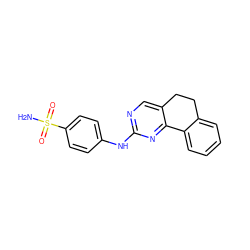 NS(=O)(=O)c1ccc(Nc2ncc3c(n2)-c2ccccc2CC3)cc1 ZINC000049046770