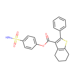 NS(=O)(=O)c1ccc(OC(=O)c2c(-c3ccccc3)sc3c2CCCC3)cc1 ZINC001772628030