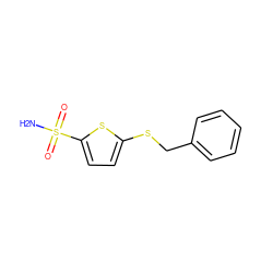 NS(=O)(=O)c1ccc(SCc2ccccc2)s1 ZINC001772613794