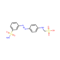 NS(=O)(=O)c1cccc(/N=N/c2ccc(NCS(=O)(=O)O)cc2)c1 ZINC000045257452