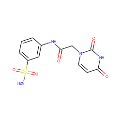 NS(=O)(=O)c1cccc(NC(=O)Cn2ccc(=O)[nH]c2=O)c1 ZINC000027398445