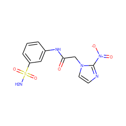 NS(=O)(=O)c1cccc(NC(=O)Cn2ccnc2[N+](=O)[O-])c1 ZINC000103290176