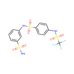 NS(=O)(=O)c1cccc(NS(=O)(=O)c2ccc(NS(=O)(=O)C(F)(F)F)cc2)c1 ZINC000013835290