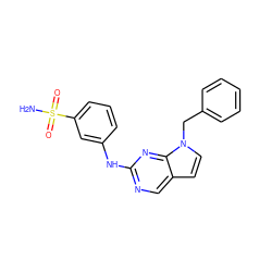 NS(=O)(=O)c1cccc(Nc2ncc3ccn(Cc4ccccc4)c3n2)c1 ZINC000063298145