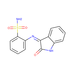 NS(=O)(=O)c1ccccc1N=C1C(=O)Nc2ccccc21 ZINC000653724645