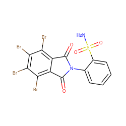 NS(=O)(=O)c1ccccc1N1C(=O)c2c(Br)c(Br)c(Br)c(Br)c2C1=O ZINC000096934387