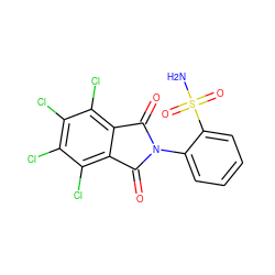 NS(=O)(=O)c1ccccc1N1C(=O)c2c(Cl)c(Cl)c(Cl)c(Cl)c2C1=O ZINC000096916535