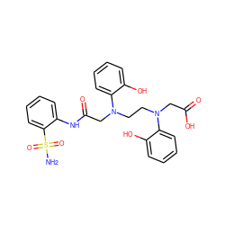 NS(=O)(=O)c1ccccc1NC(=O)CN(CCN(CC(=O)O)c1ccccc1O)c1ccccc1O ZINC000013472953