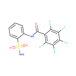 NS(=O)(=O)c1ccccc1NC(=O)c1c(F)c(F)c(F)c(F)c1F ZINC000013835310