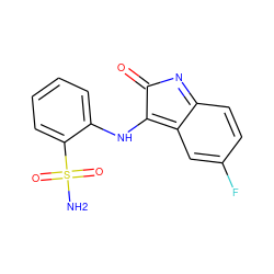 NS(=O)(=O)c1ccccc1NC1=c2cc(F)ccc2=NC1=O ZINC000653724650