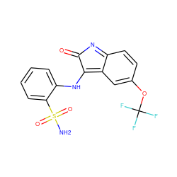 NS(=O)(=O)c1ccccc1NC1=c2cc(OC(F)(F)F)ccc2=NC1=O ZINC000653733738