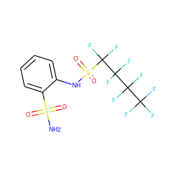 NS(=O)(=O)c1ccccc1NS(=O)(=O)C(F)(F)C(F)(F)C(F)(F)C(F)(F)F ZINC000034718090