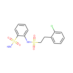 NS(=O)(=O)c1ccccc1NS(=O)(=O)CCc1ccccc1Cl ZINC000143525521