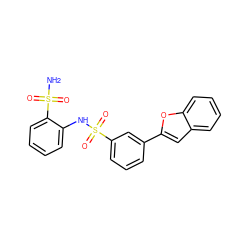 NS(=O)(=O)c1ccccc1NS(=O)(=O)c1cccc(-c2cc3ccccc3o2)c1 ZINC000148448968