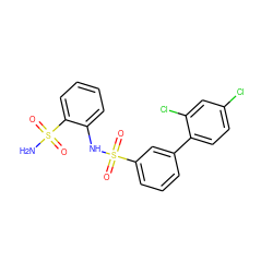 NS(=O)(=O)c1ccccc1NS(=O)(=O)c1cccc(-c2ccc(Cl)cc2Cl)c1 ZINC000147524467