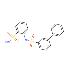 NS(=O)(=O)c1ccccc1NS(=O)(=O)c1cccc(-c2ccccc2)c1 ZINC000149463092