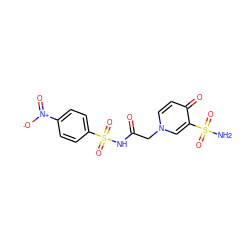 NS(=O)(=O)c1cn(CC(=O)NS(=O)(=O)c2ccc([N+](=O)[O-])cc2)ccc1=O ZINC000095564143