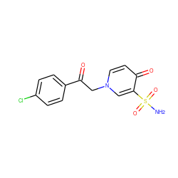 NS(=O)(=O)c1cn(CC(=O)c2ccc(Cl)cc2)ccc1=O ZINC000064553610