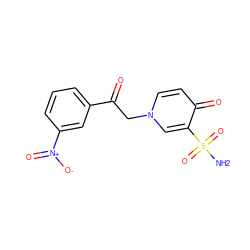 NS(=O)(=O)c1cn(CC(=O)c2cccc([N+](=O)[O-])c2)ccc1=O ZINC000064553934