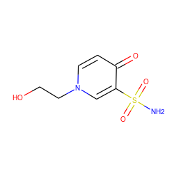 NS(=O)(=O)c1cn(CCO)ccc1=O ZINC000095562151