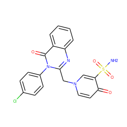 NS(=O)(=O)c1cn(Cc2nc3ccccc3c(=O)n2-c2ccc(Cl)cc2)ccc1=O ZINC000095563739