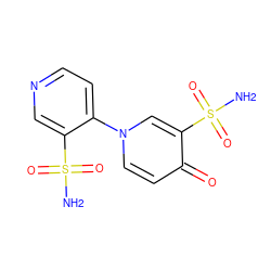 NS(=O)(=O)c1cnccc1-n1ccc(=O)c(S(N)(=O)=O)c1 ZINC000064479785