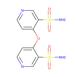 NS(=O)(=O)c1cnccc1Oc1ccncc1S(N)(=O)=O ZINC000072115021