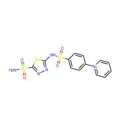 NS(=O)(=O)c1nnc(NS(=O)(=O)c2ccc(-[n+]3ccccc3)cc2)s1 ZINC000299844624